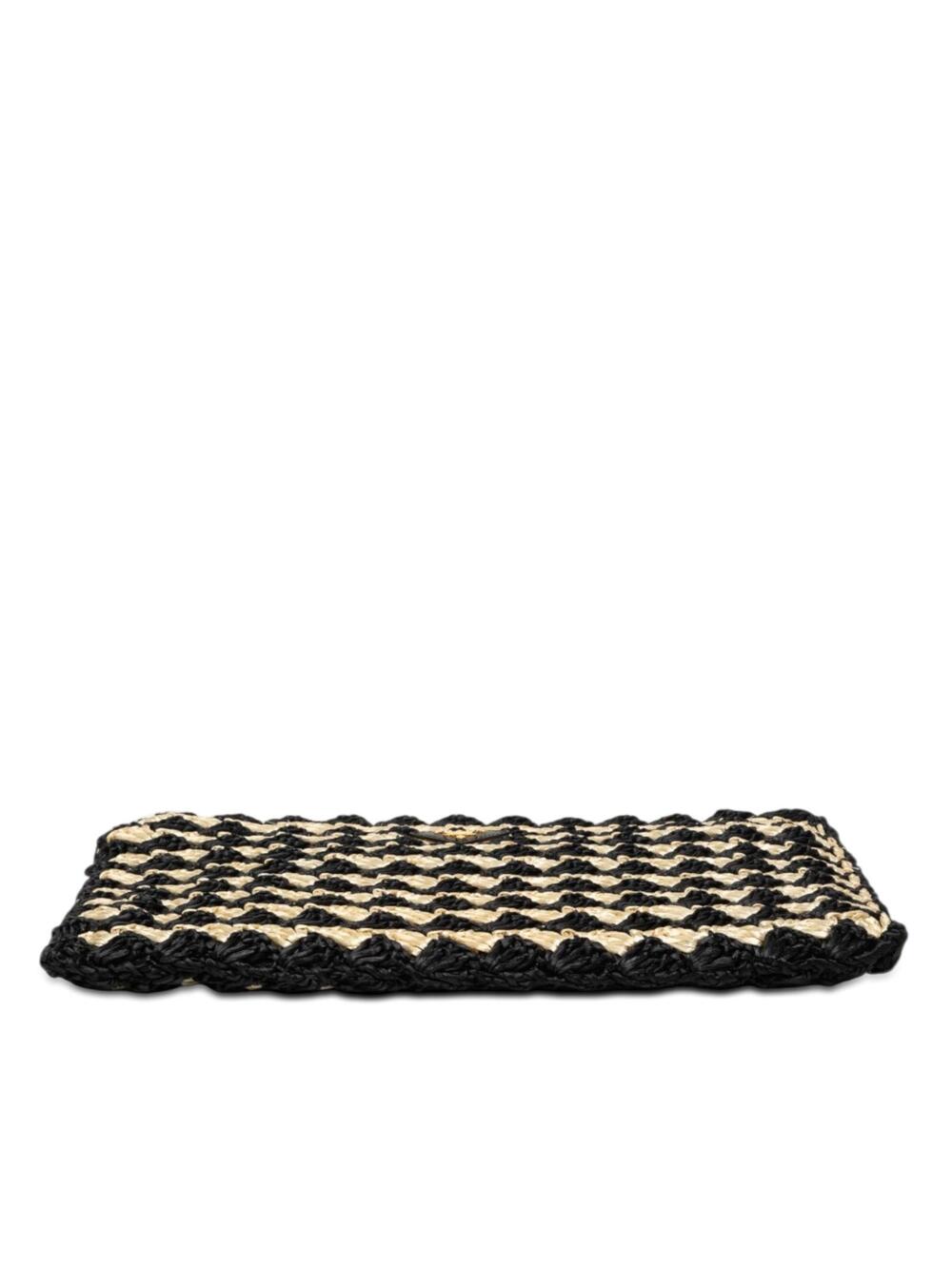 Prada Raffia Crochet Clutch Pre-Loved #288454P79B - Picture 3 of 7